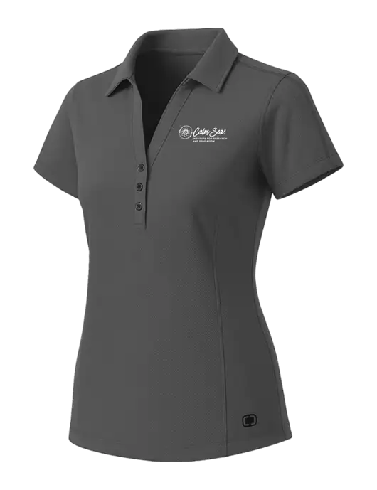 OGIO Womens Medium Grey ONYX Polo w/Calm Seas Institute Logo