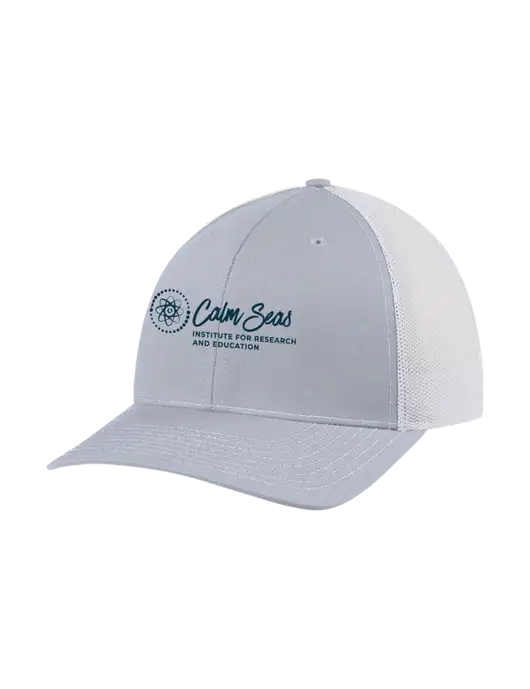 Richardson Adjustable Snapback Original 112 Trucker Cap Light Heather Grey w/White Mesh w/Calm Seas Institute Logo