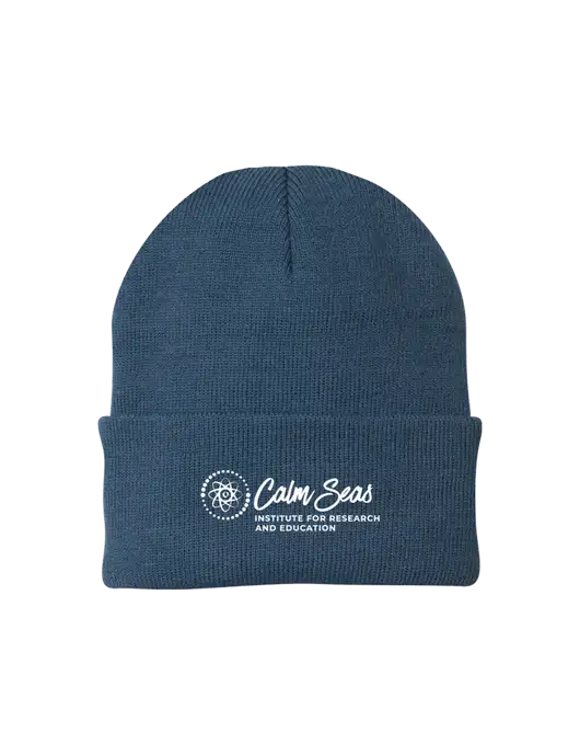 Dark Slate Knit Cap w/Calm Seas Institute Logo