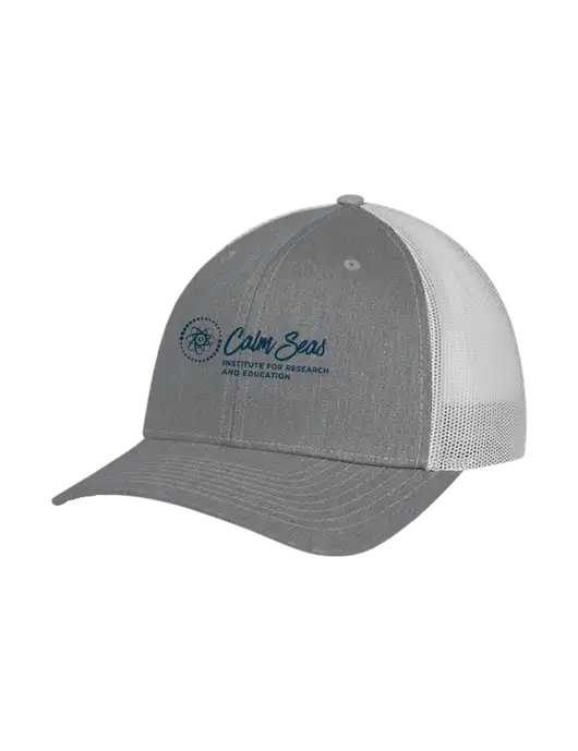 Richardson Adjustable Snapback Original 112 Trucker Cap Heather Grey w/Light Grey Mesh w/Calm Seas Institute Logo